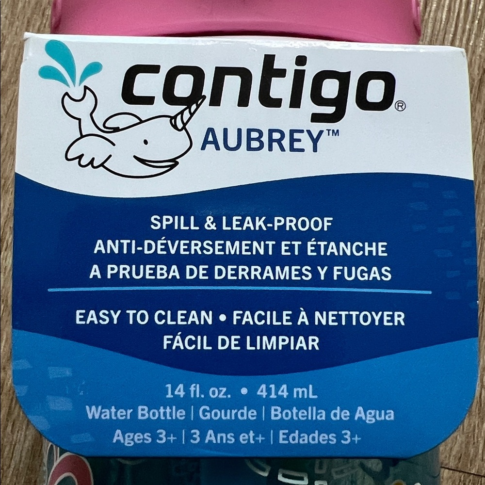 NWT Contigo Aubrey Kids 14 Fl. Oz. Plastic Water Bottle - Picture 2 of 8